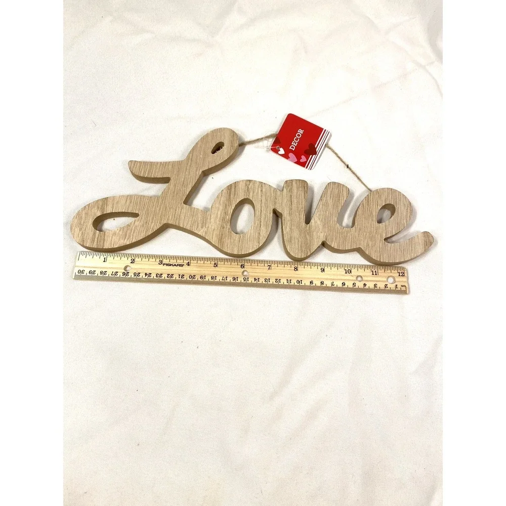 wood craft word sign LOVE home‎ hanging decor
